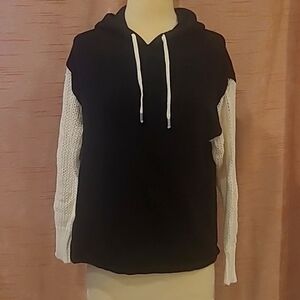 LNA clothing black and white sweater hoodie szXS